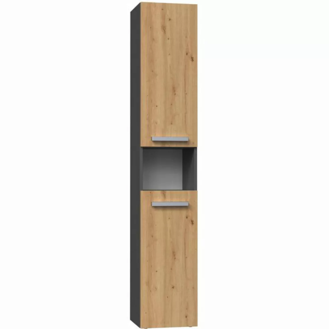 Beautysofa Hochschrank Nelson III (Badezimmerschrank mit 2 Türen, Blende im günstig online kaufen