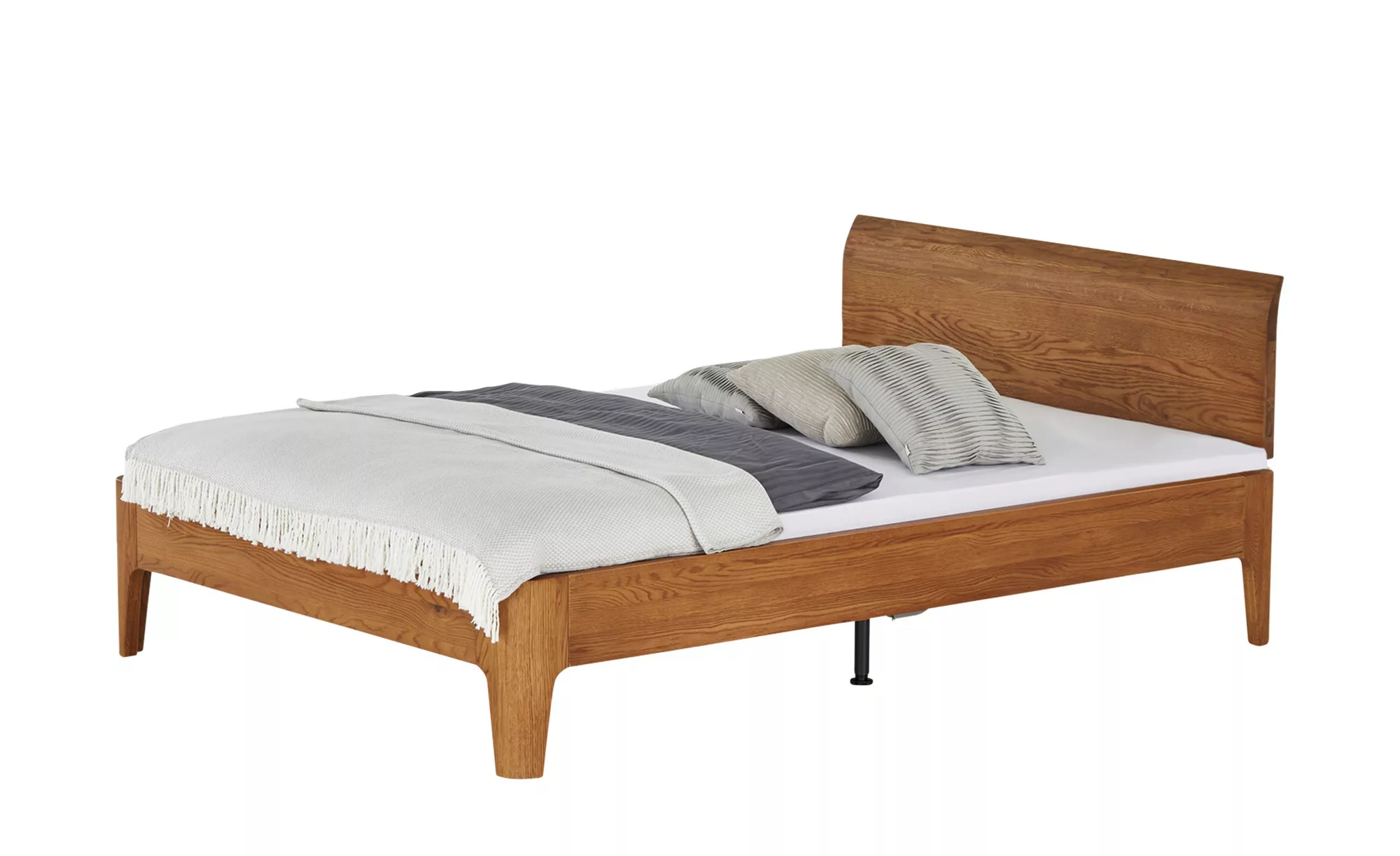 Massivholz-Bettgestell - holzfarben - 148 cm - 85 cm - Betten > Bettgestell günstig online kaufen