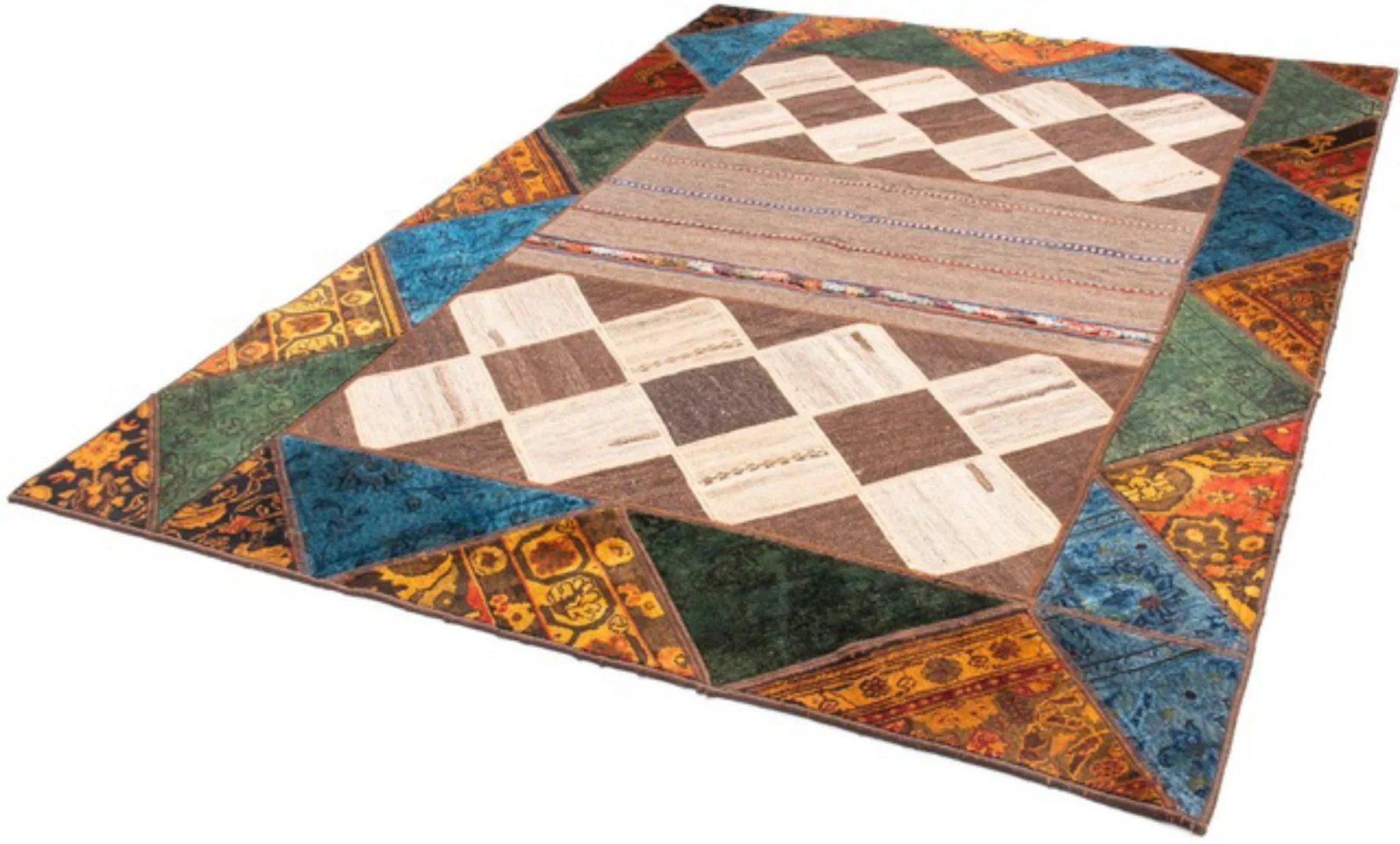 morgenland Teppich »Patchwork - 224 x 164 cm - mehrfarbig«, rechteckig, 7 m günstig online kaufen