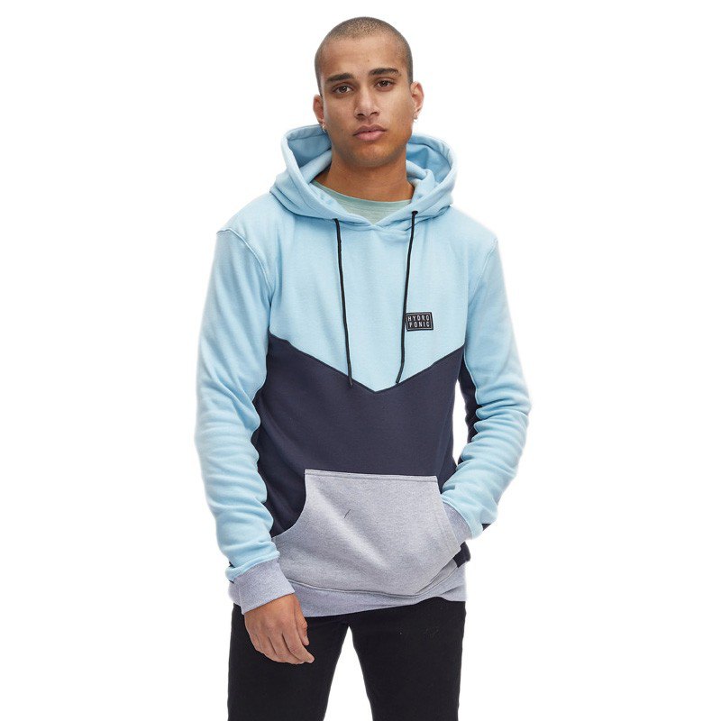 Hydroponic Parker Kapuzenpullover L Sky Blue / Navy / Grey günstig online kaufen