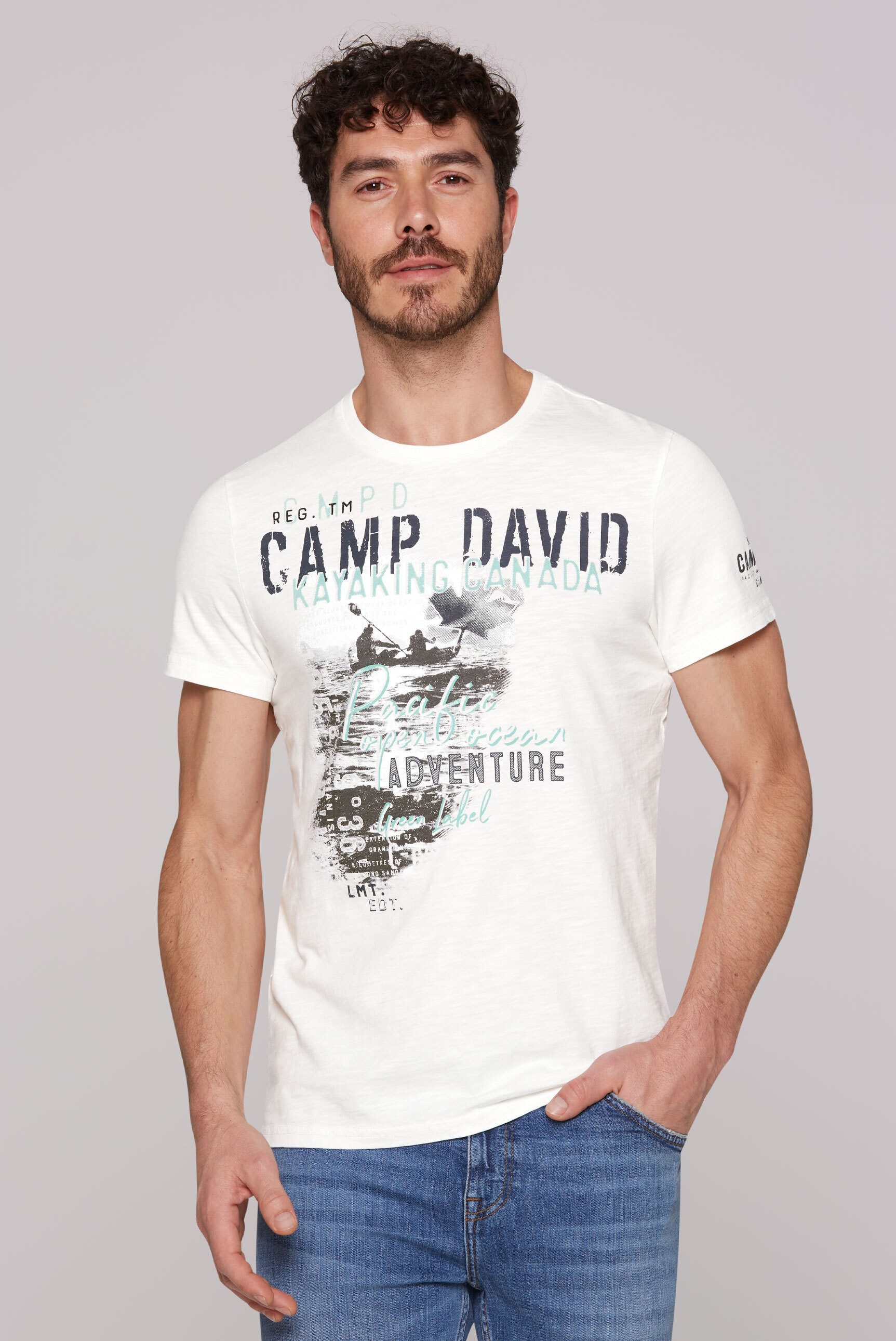 CAMP DAVID Rundhalsshirt aus Baumwolle günstig online kaufen