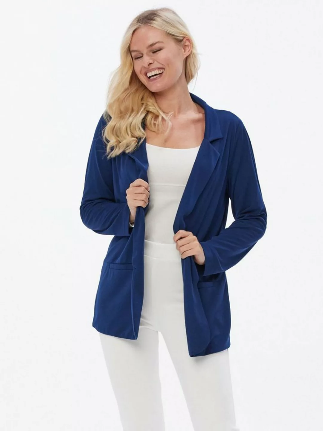 MONACO blue Jerseyblazer Shirtjacke figurumspielend mit Reverskragen günstig online kaufen