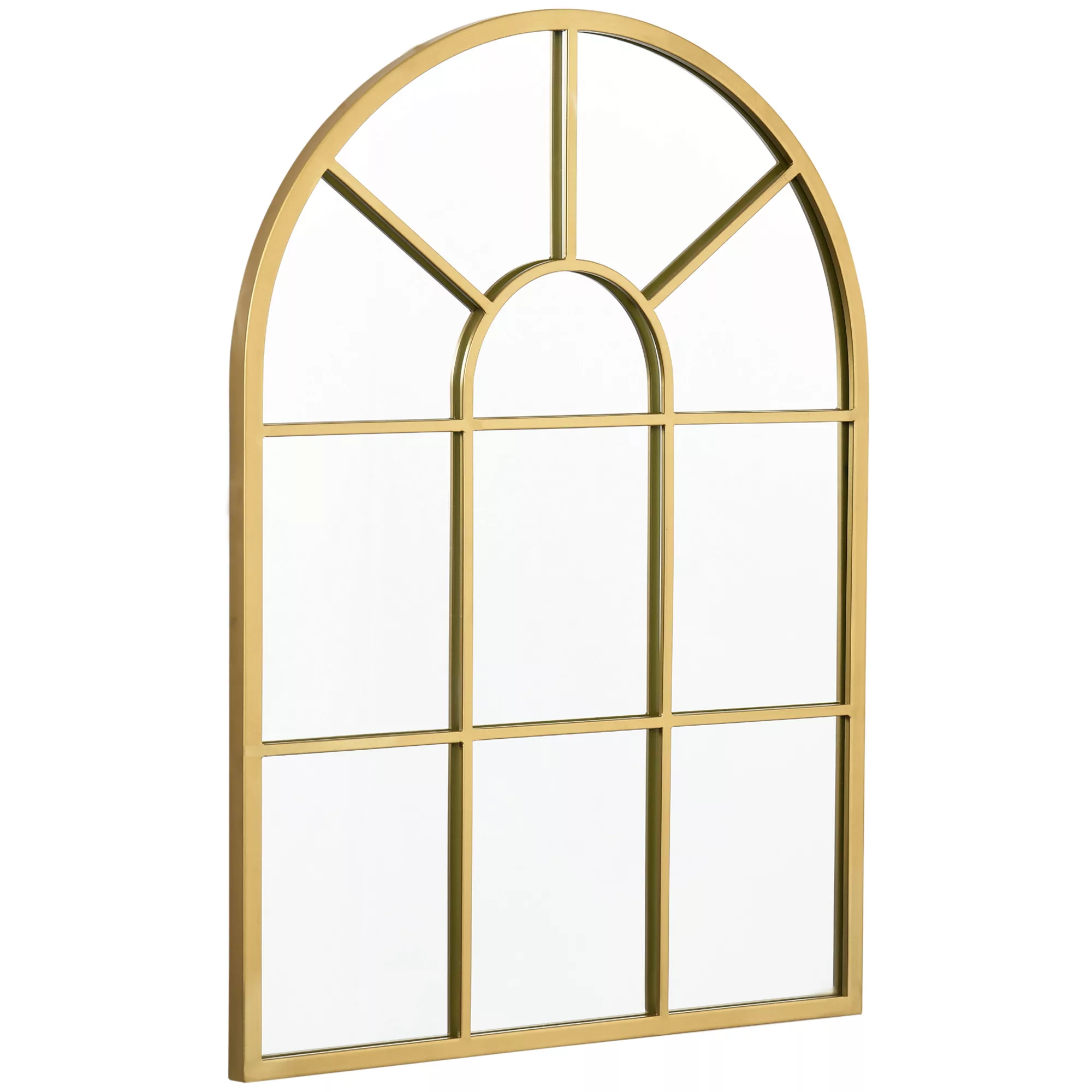 HOMCOM Wandspiegel Fensterspiegel 70 x 50cm Flurspiegel mit Metallrahmen Hä günstig online kaufen