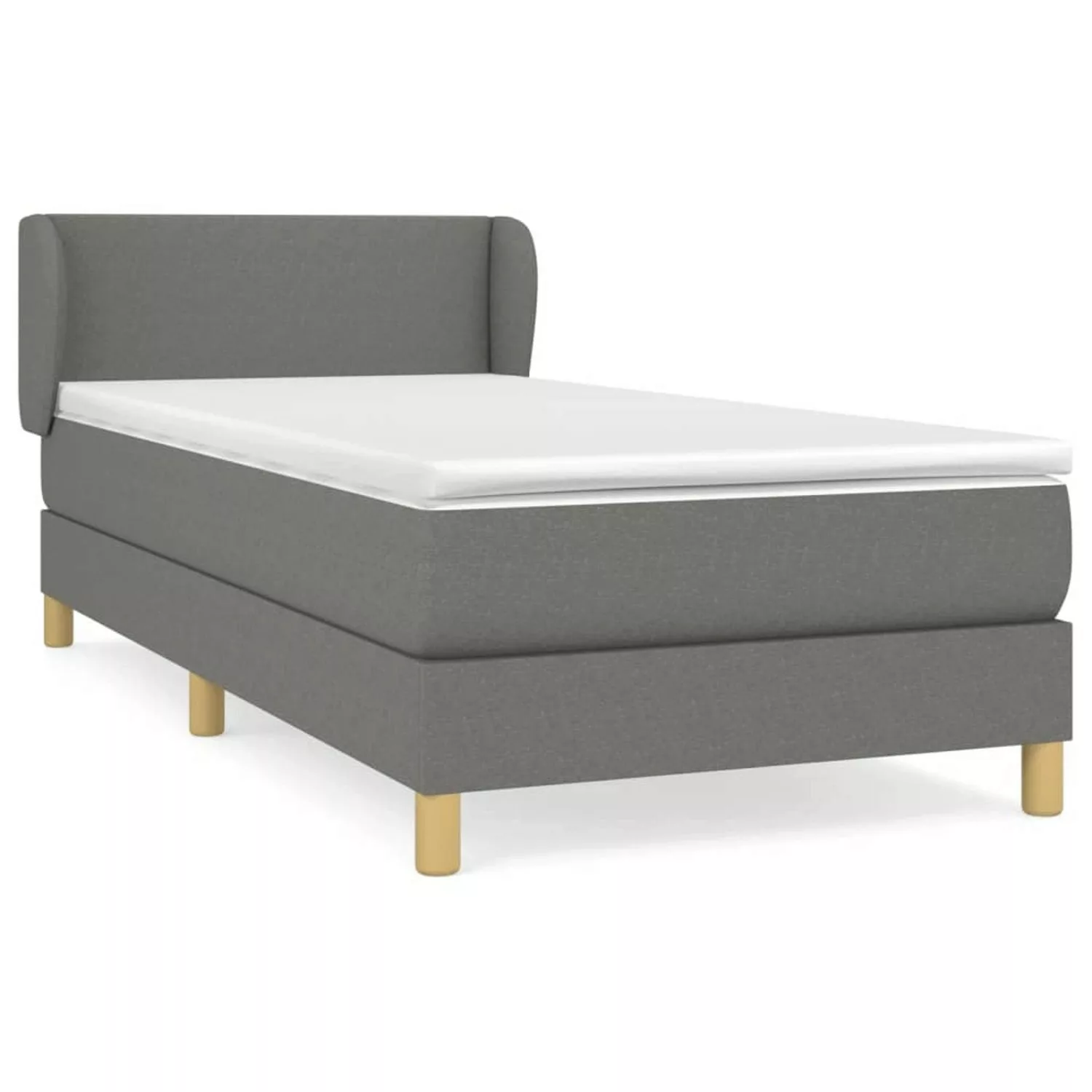 vidaXL Boxspringbett Boxspringbett mit Matratze Schwarz 80x200 cm Stoff Bet günstig online kaufen