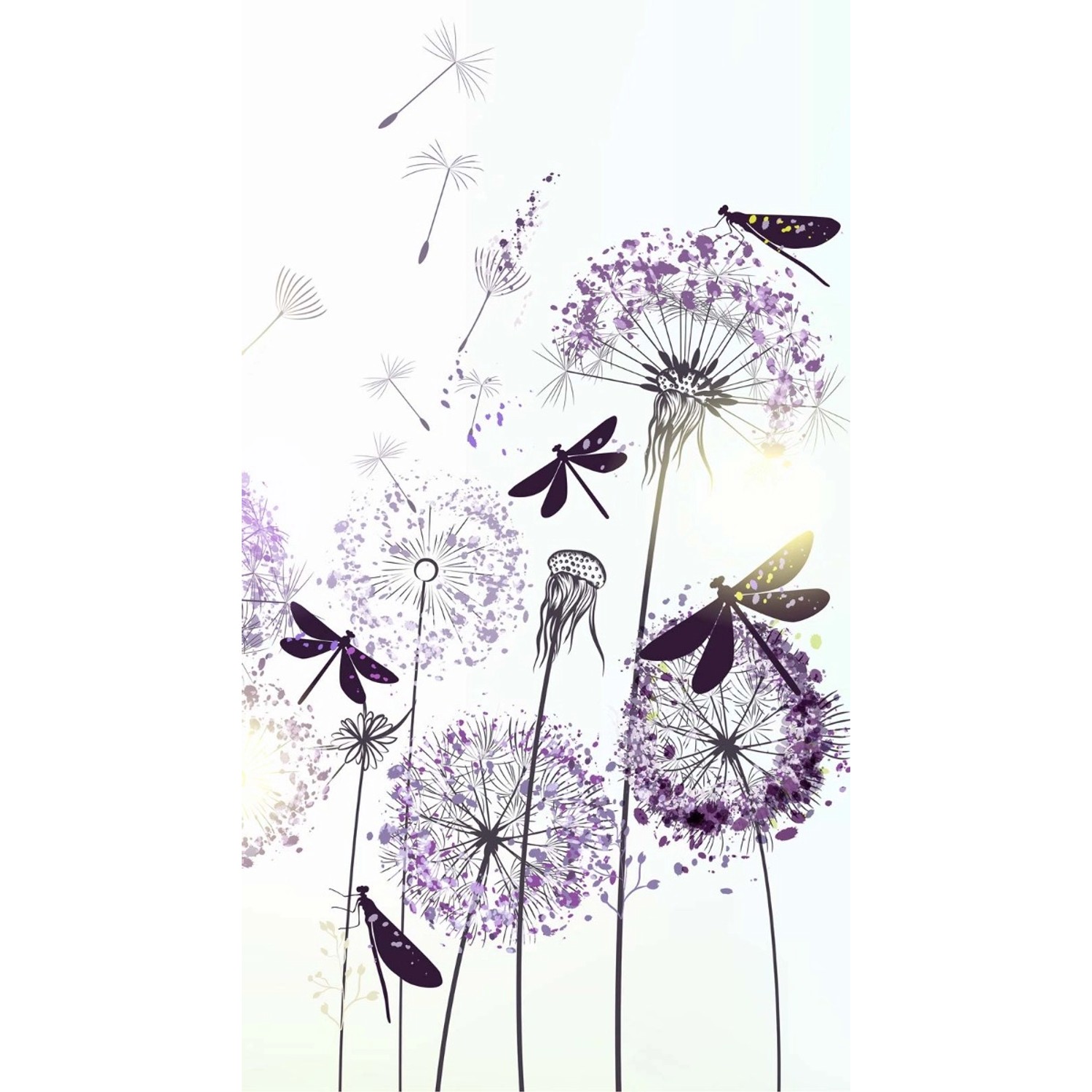 Bricoflor Florale Tapete in Violett günstig online kaufen