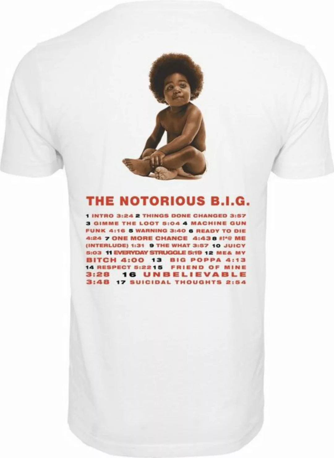 MisterTee T-Shirt MisterTee Herren Biggie Ready To Die Tracklist Tee (1-tlg günstig online kaufen