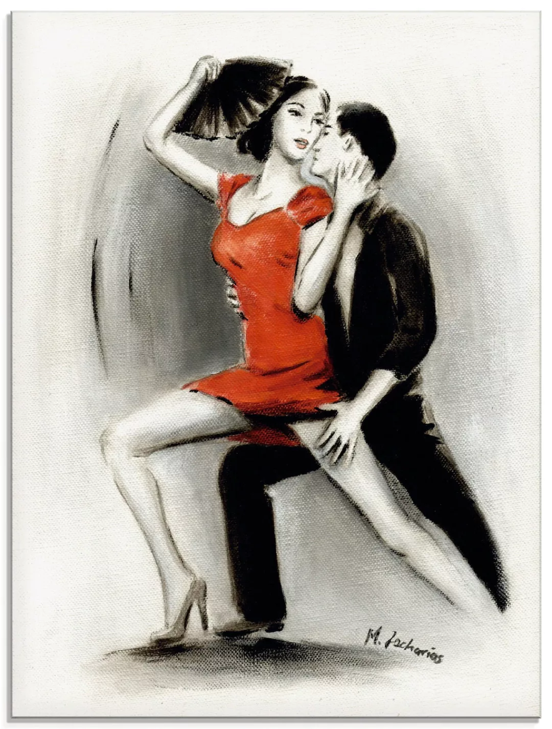 Artland Glasbild "Leidenschaftliches Tanzpaar", Menschen, (1 St.) günstig online kaufen