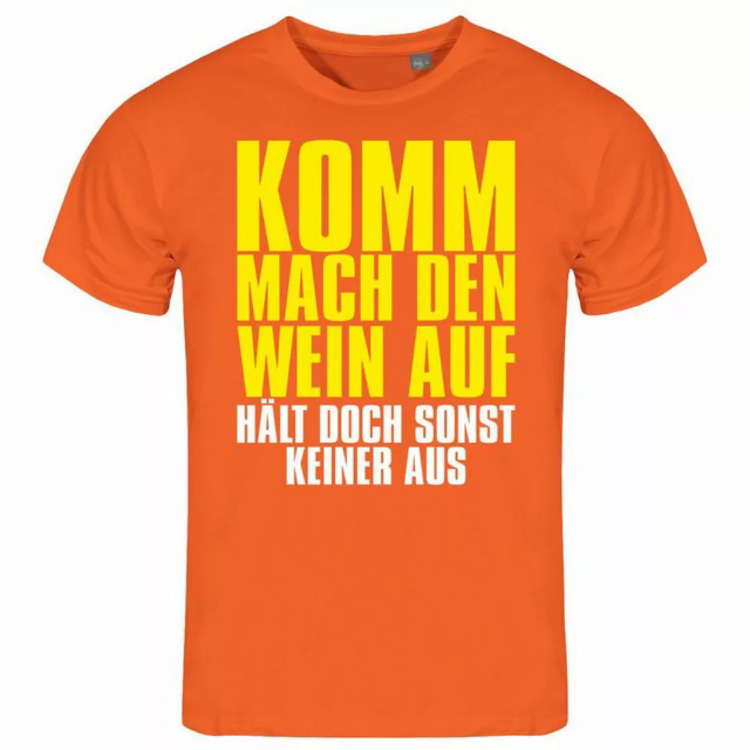 deinshirt Print-Shirt Herren T-Shirt Komm mach den Wein auf - hält doch son günstig online kaufen