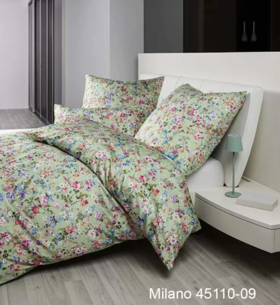 Janine Janine Mako-Satin Bettwäsche MILANO 45110 multicolor Größe:  155x200 günstig online kaufen