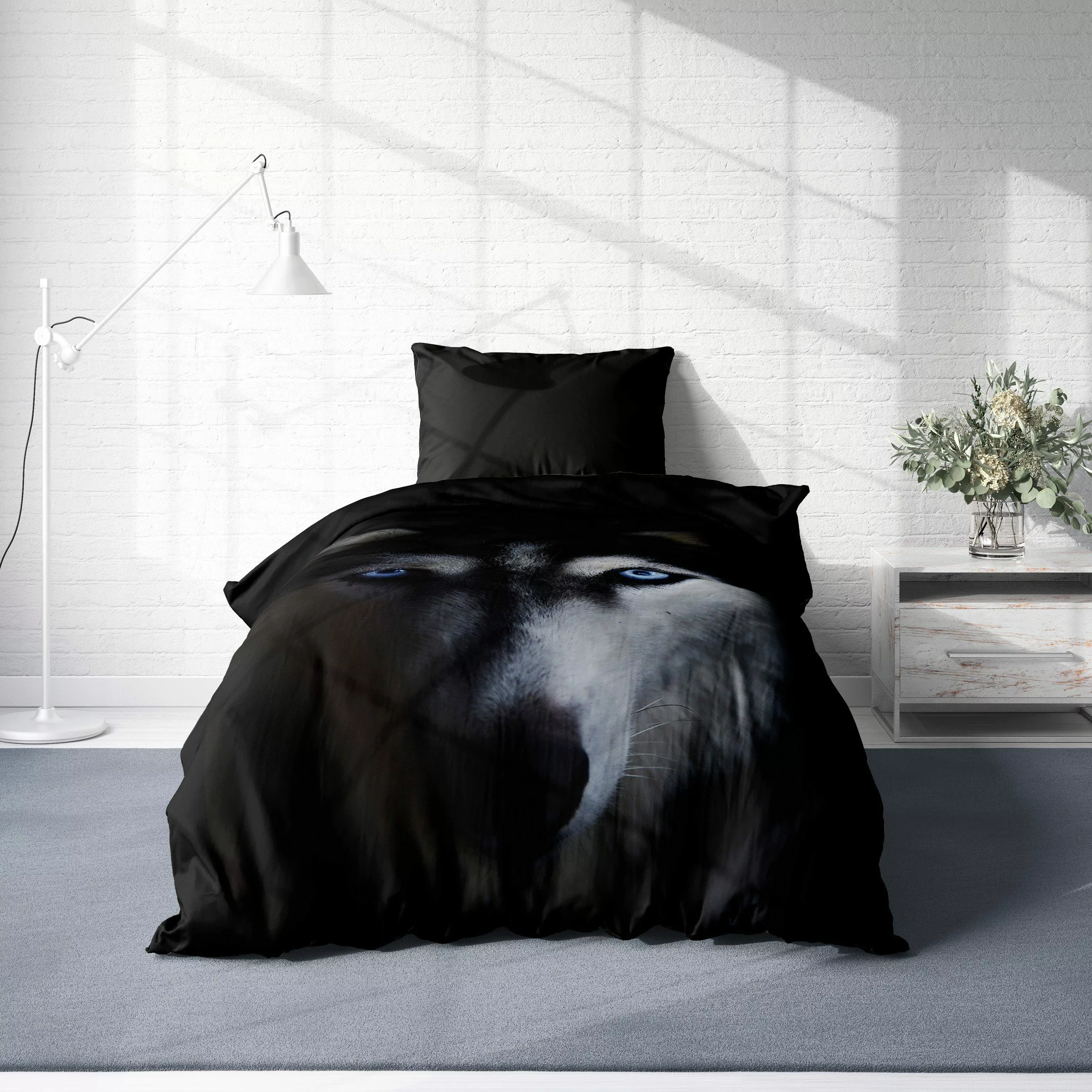 One Home Bettwäsche Wolf, Mikrofaser, 2 günstig online kaufen