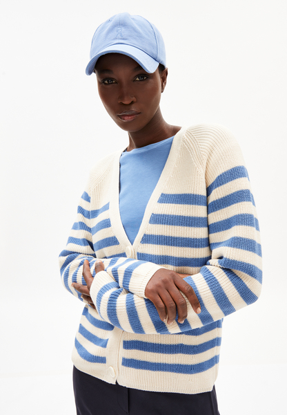 Adrinaa Striped - Damen Cardigan Aus Bio-baumwolle günstig online kaufen