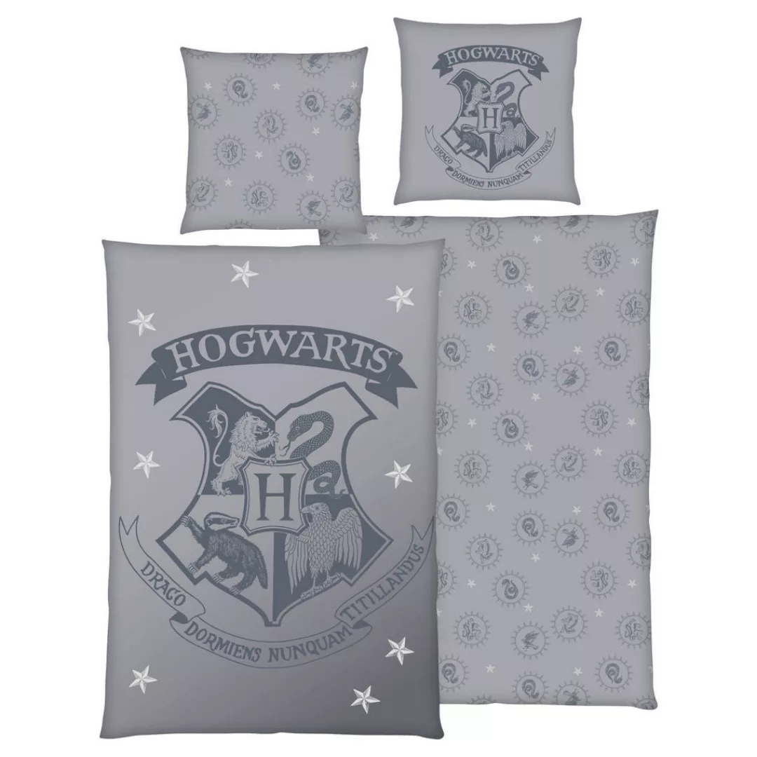 Baumwoll Wende Bettwäsche Harry Potter Baumwolle grau Baumwolle B/L: ca. 13 günstig online kaufen