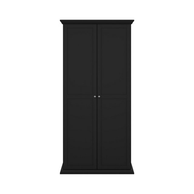 ebuy24 Kleiderschrank North Kleiderschrank 2 Türen schwarz matt. günstig online kaufen