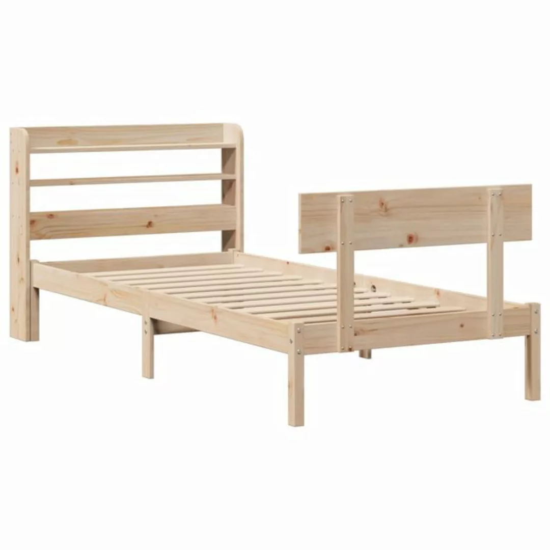 vidaXL Bett Massivholzbett ohne Matratze 75x190 cm Kiefernholz günstig online kaufen