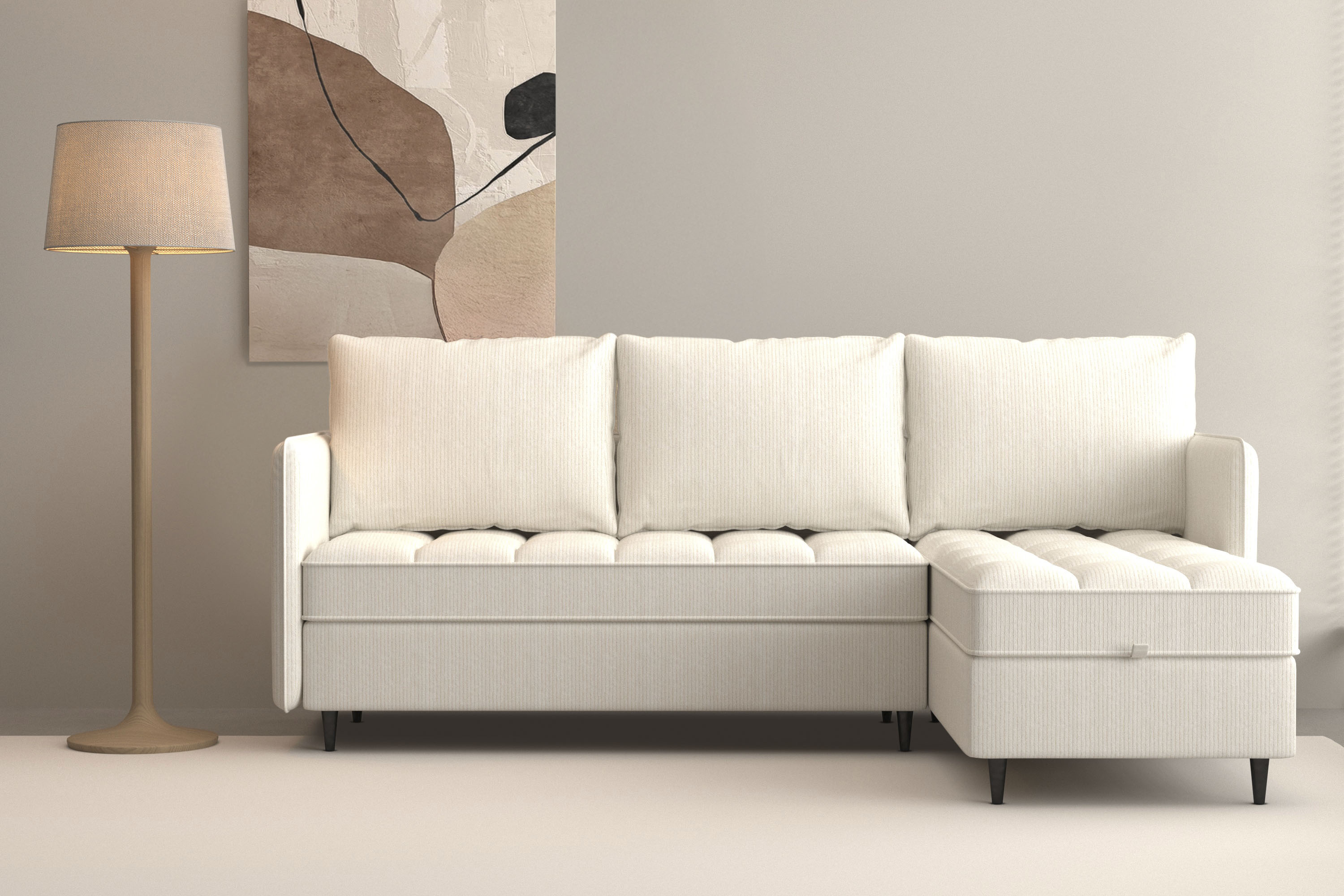 Dorel Home Ecksofa "LINDHUS, L-Form, verschiedene Stellvarianten, Schlaf-Li günstig online kaufen