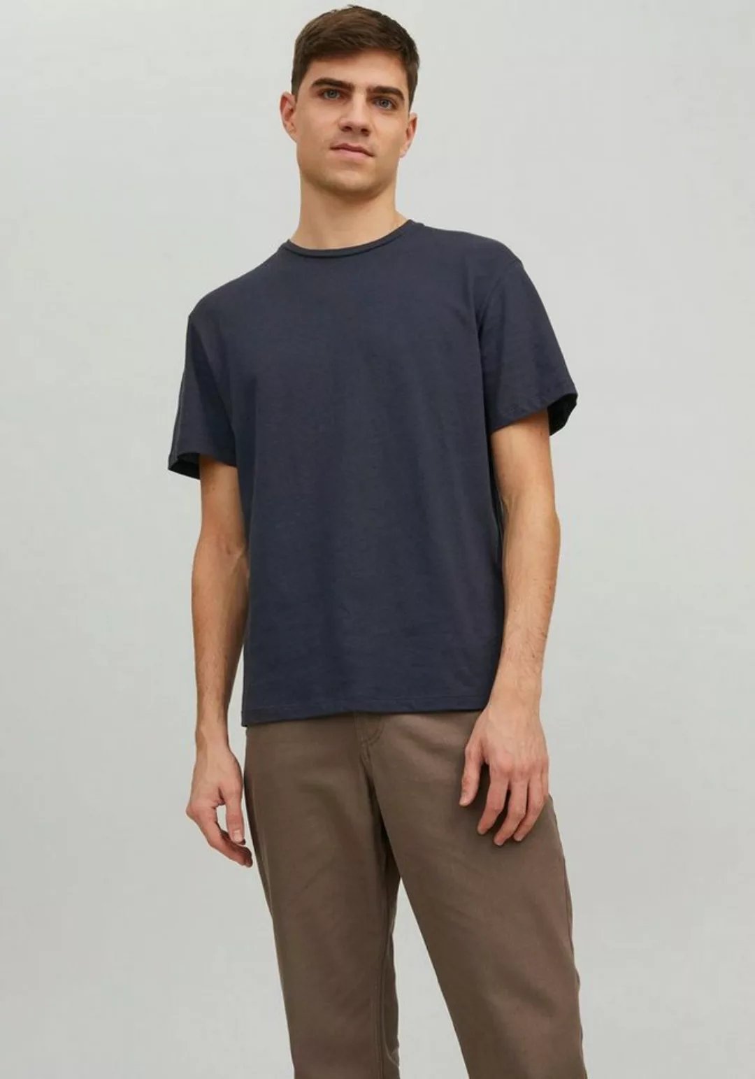 Jack & Jones Rundhalsshirt JPRCC SOFT LINEN TEE SS CREW SOLID LN günstig online kaufen