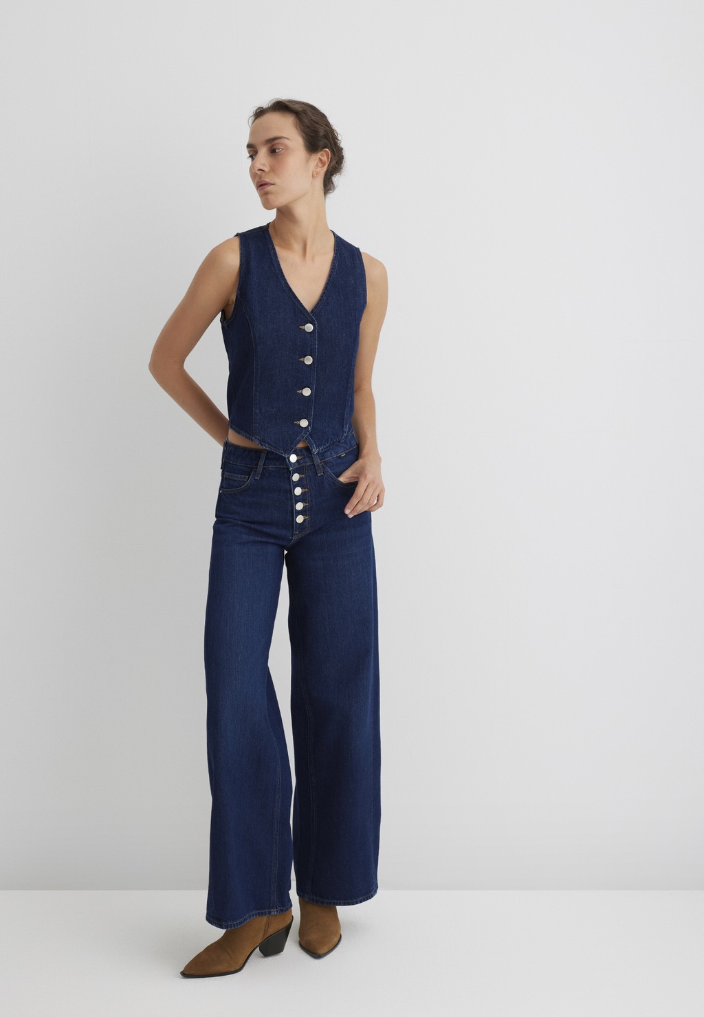 Mavi Weite Jeans "SIENA BUTTON UP", Wide Leg Jeans günstig online kaufen