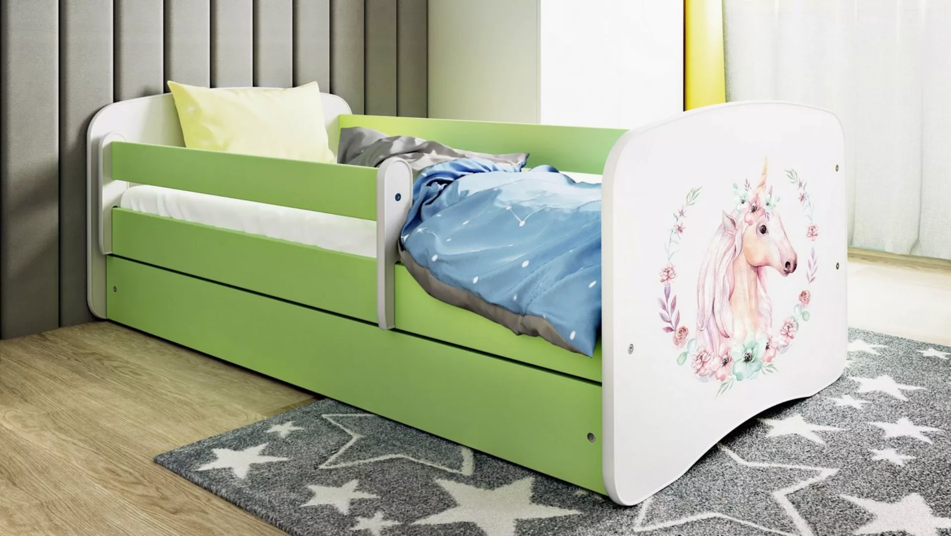 Bjird Kinderbett Babydream 180x80 cm 160x80 cm 140x70 cm (optional mit Matr günstig online kaufen