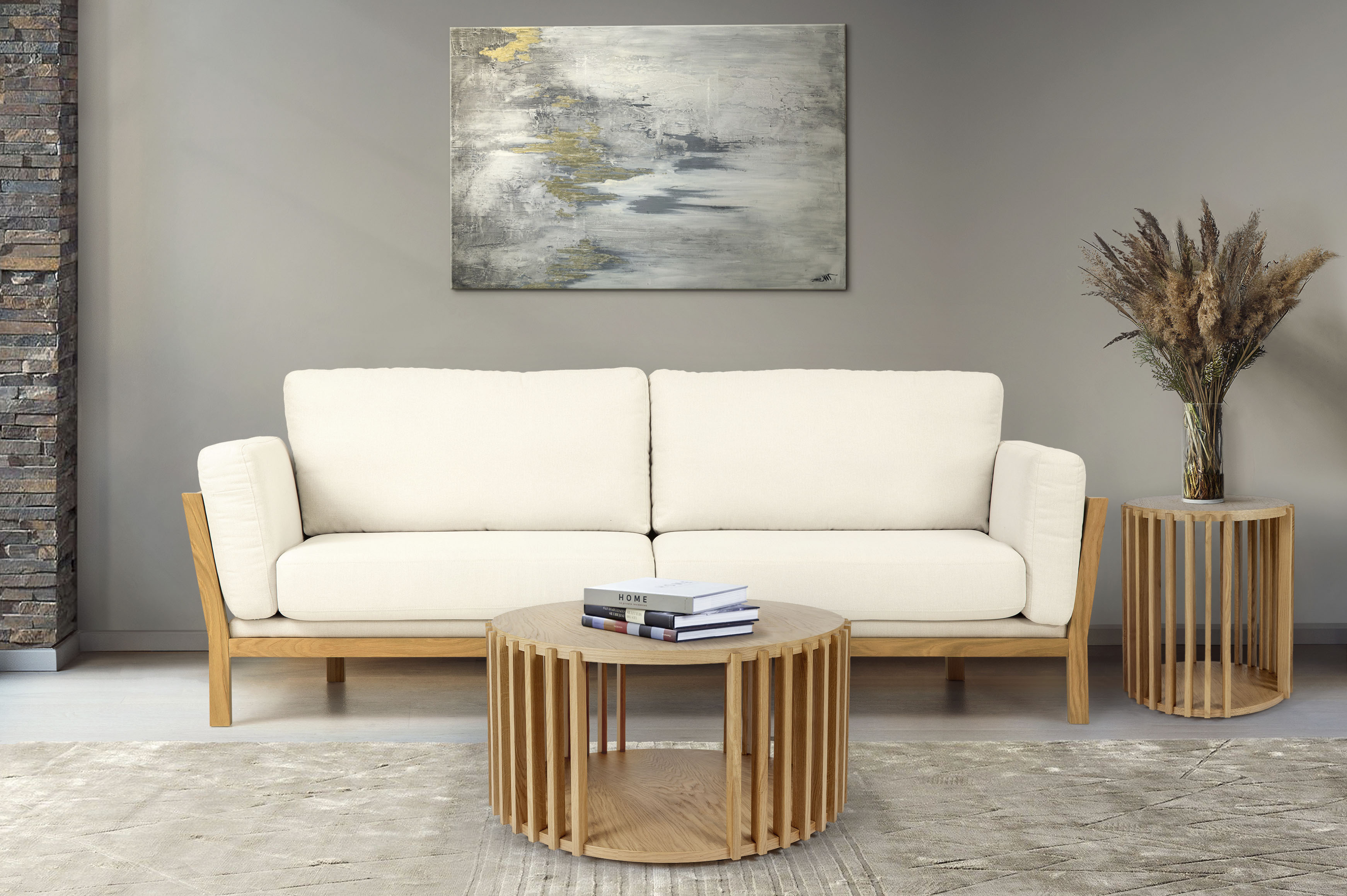 Woodman Couchtisch "Drum, Breite/Tiefe/Höhe: 83/83/42 cm", Holzfurnier aus günstig online kaufen