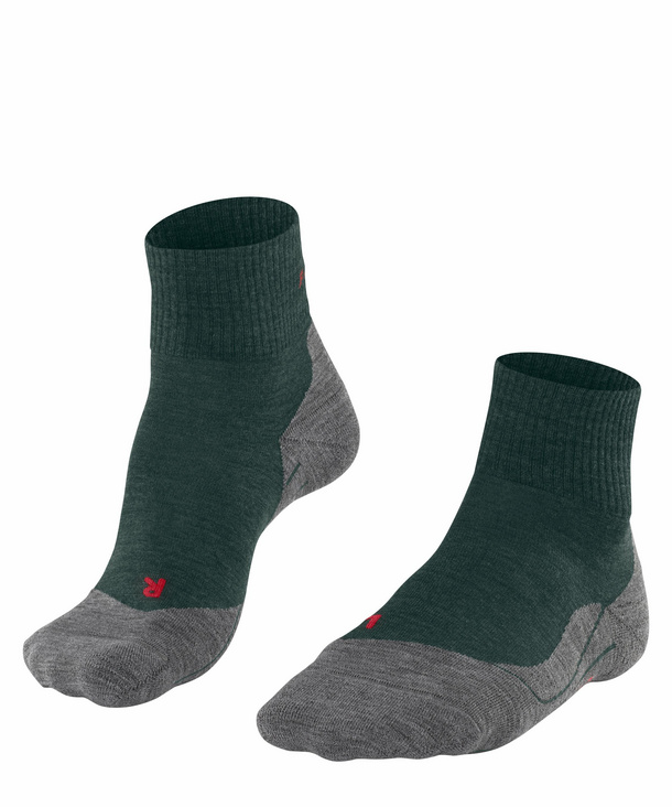 FALKE TK5 Short Herren Wandersocken, 46-48, Grün, Schurwolle, 16461-738505 günstig online kaufen