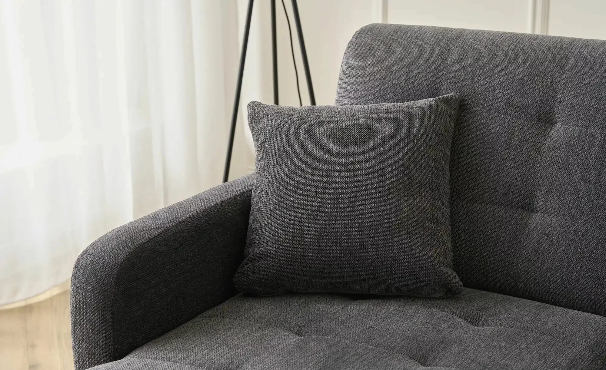 Ecksofa mit Schlaffunktion Venus ¦ grau ¦ Maße (cm): B: 222 H: 87 T: 162 Po günstig online kaufen