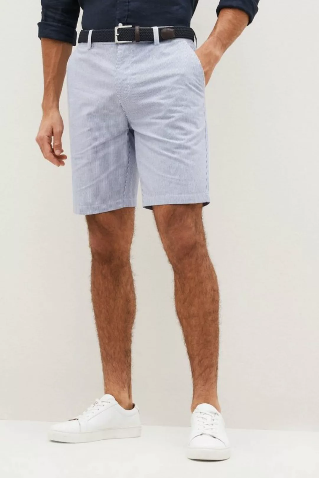 Next Chinoshorts Straight Fit Chinoshorts mit Gürtel (2-tlg) günstig online kaufen