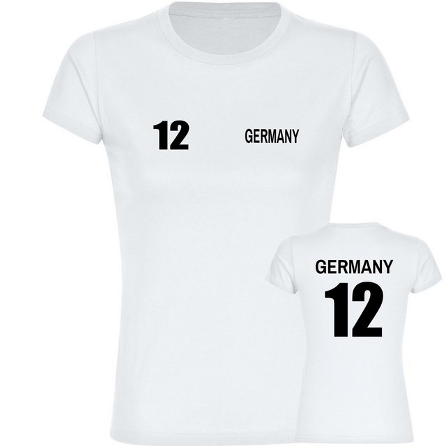 multifanshop T-Shirt Damen Germany - Trikot Nummer 12 - Frauen günstig online kaufen