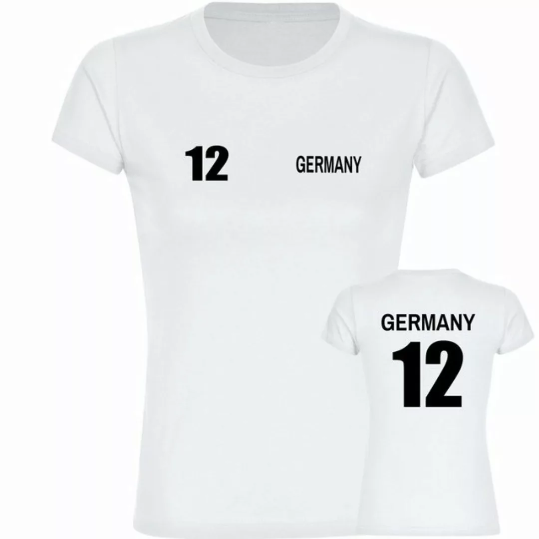 multifanshop T-Shirt Damen Germany - Trikot Nummer 12 - Frauen günstig online kaufen