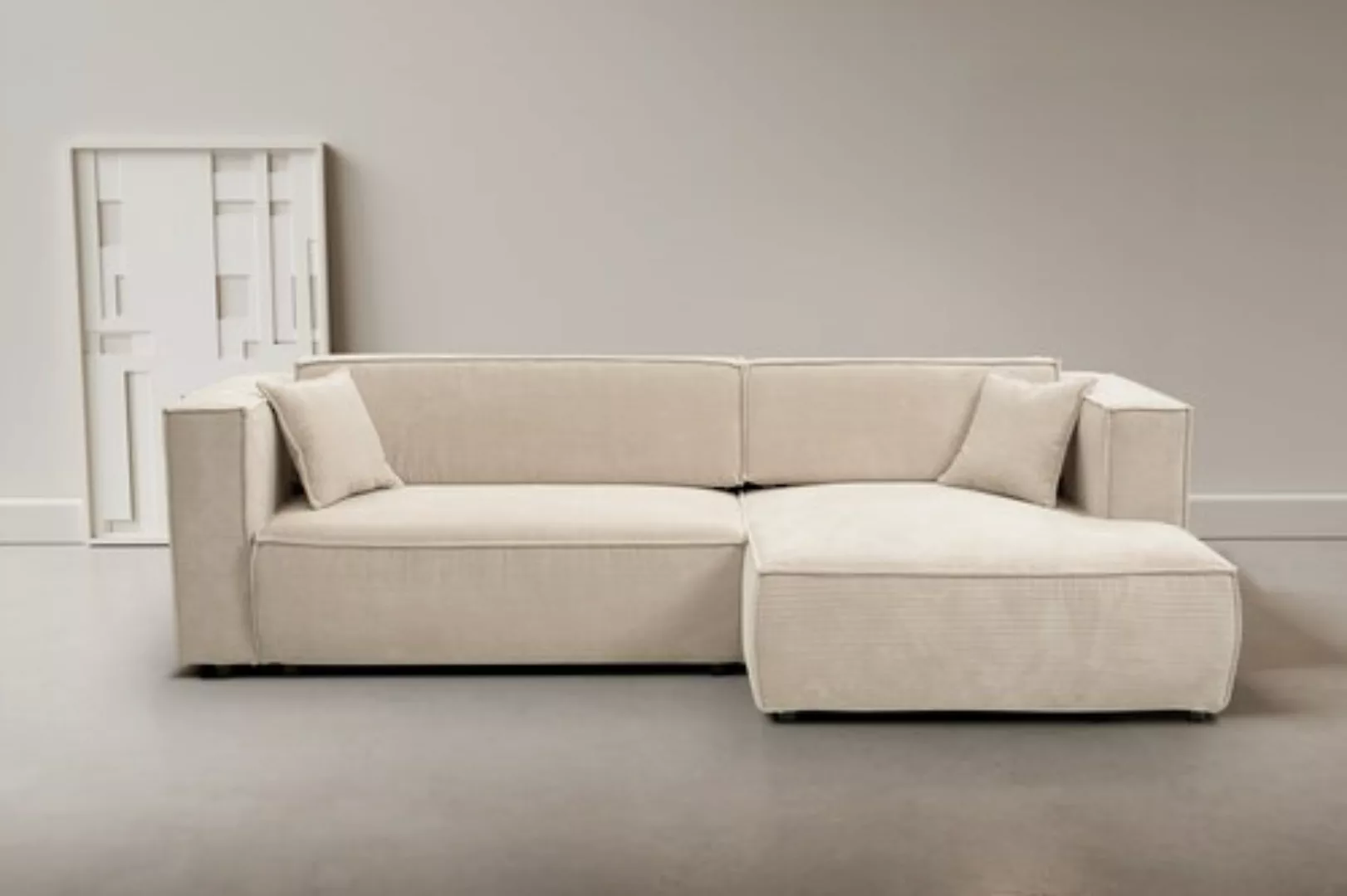 WERK2 Ecksofa "Atlanta", Design Ecksofa mit hohem Komfort, Schlaffunktion & günstig online kaufen