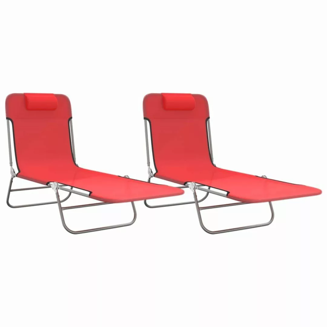 vidaXL Gartenliege Sonnenliegen Klappbar 2 Stk. günstig online kaufen