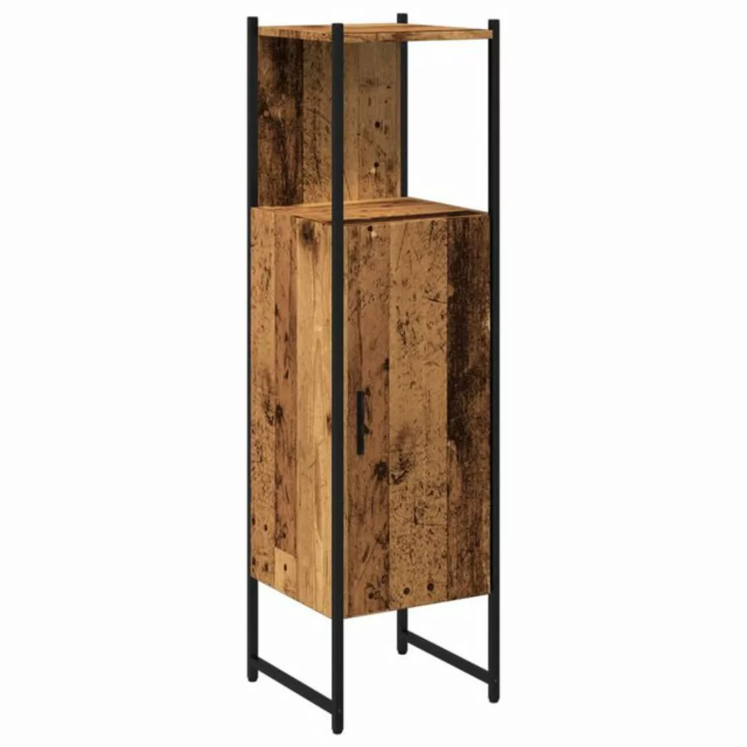 vidaXL Badezimmerspiegelschrank Badschrank Altholz-Optik 33x33x120,5 cm Hol günstig online kaufen