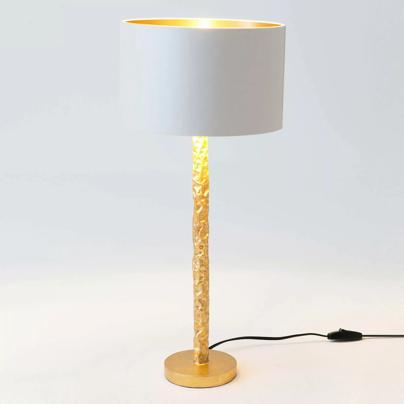 Tischlampe Cancelliere Rotonda weiß/gold 57 cm günstig online kaufen