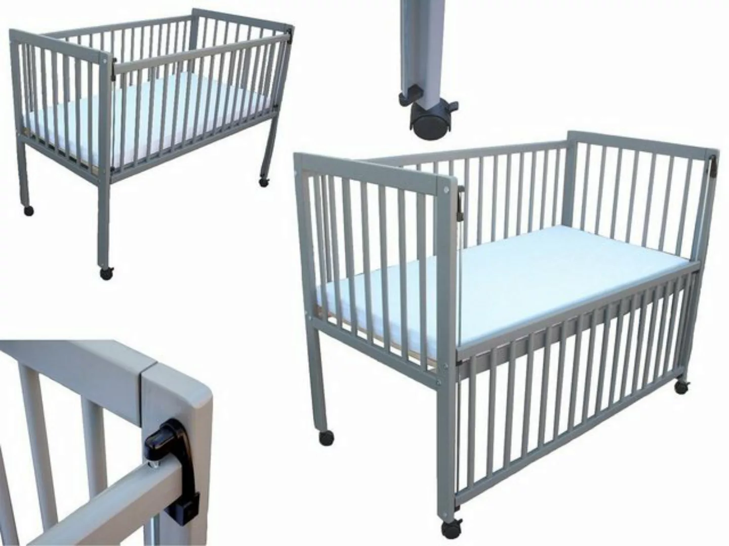 Micoland Beistellbett Kinderbett / Beistellbett / Babybett 2in1 120x60cm mi günstig online kaufen