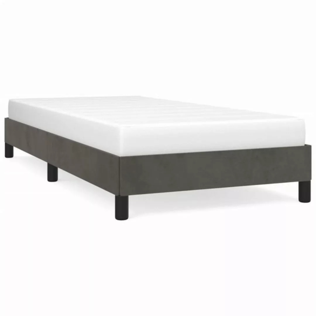 furnicato Bett Bettgestell Dunkelgrau 90x190 cm Samt günstig online kaufen