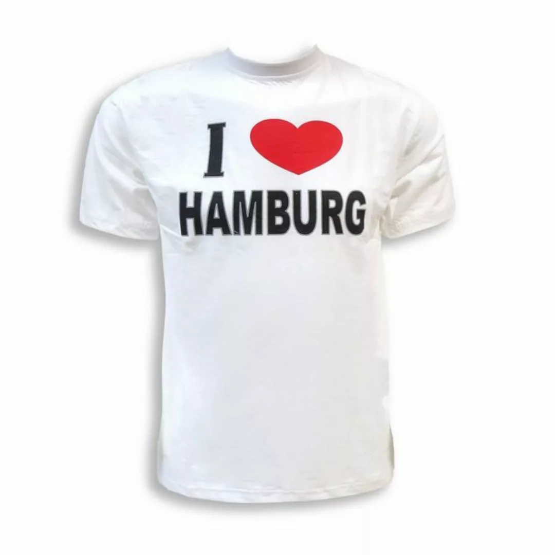 Sonia Originelli T-Shirt T-Shirt "I Love Hamburg" Klassisch Baumwolle günstig online kaufen