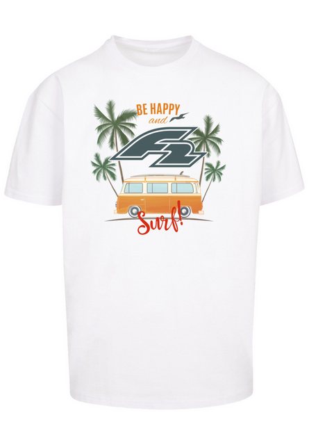 F2 T-Shirt F2 Be Happy And Surf Bulli Sommer Sommer, Surfer, Sport günstig online kaufen