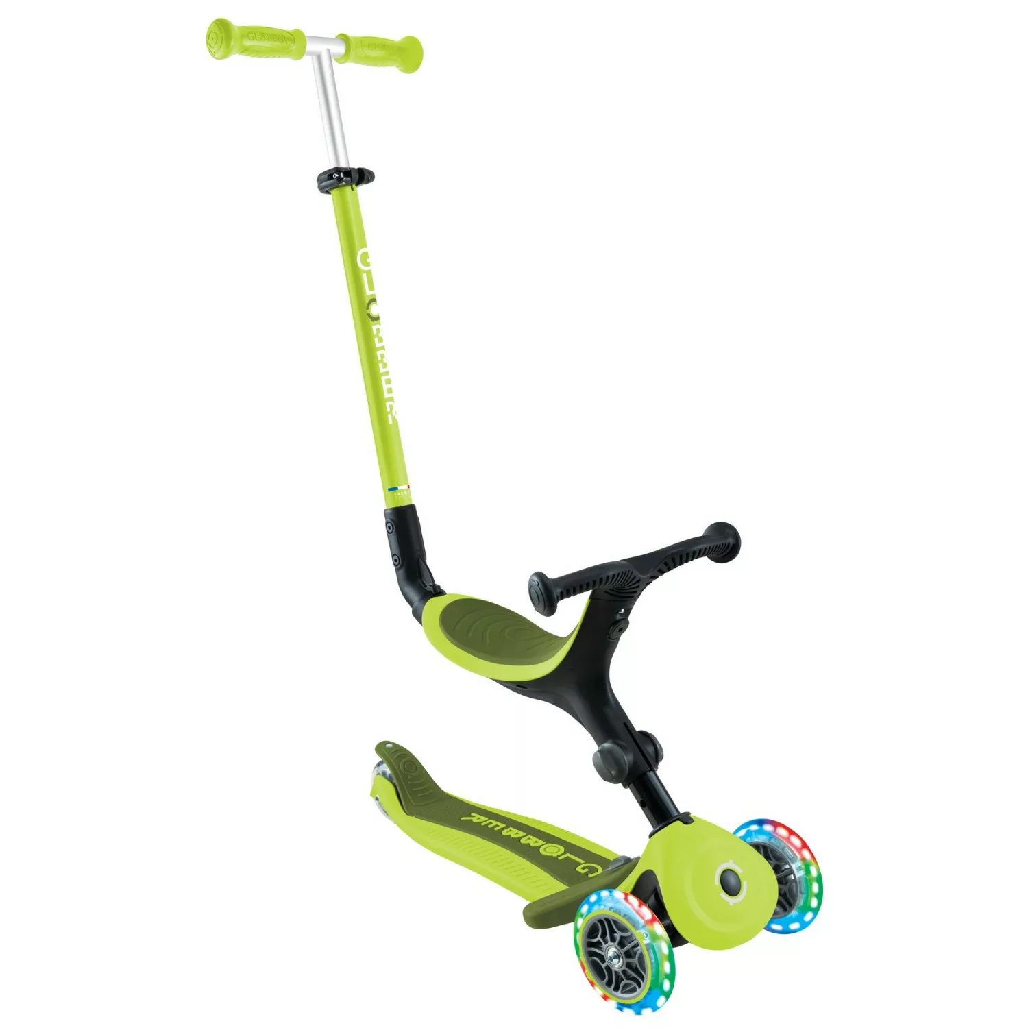 Globber Go-Up Active Lights 3 in 1 Dreirad Laufrad und Scooter 120/80 mm 3- günstig online kaufen