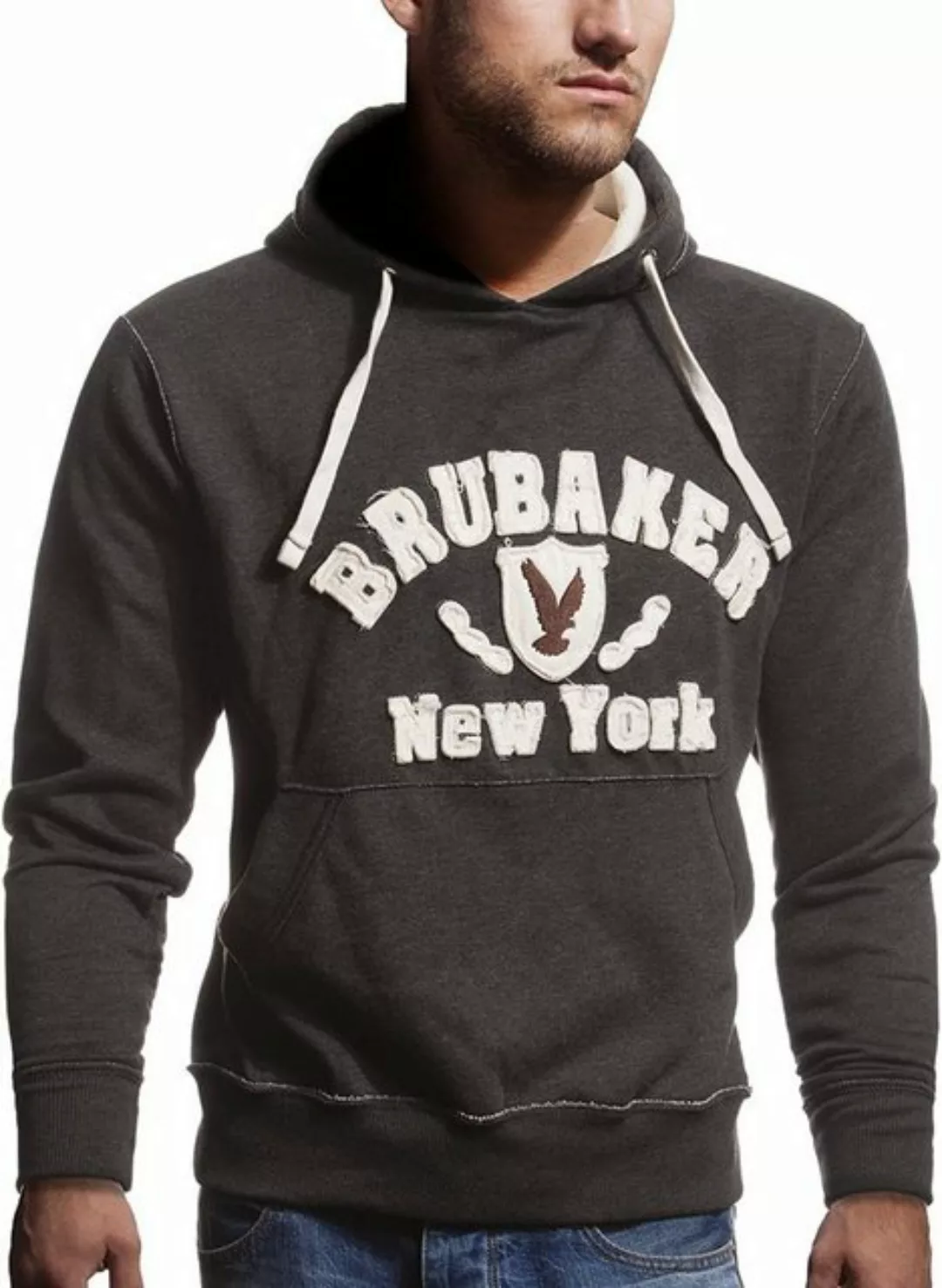 BRUBAKER Kapuzensweatshirt Herren Sweatshirt mit Kapuze - New York Eagle (1 günstig online kaufen