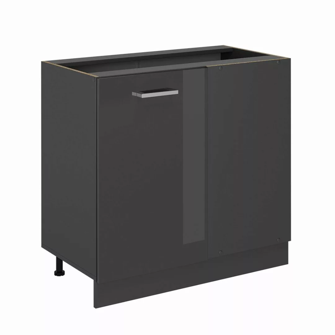 Vicco Eckunterschrank R-Line, Anthrazit Hochglanz/Anthrazit, 86 günstig online kaufen