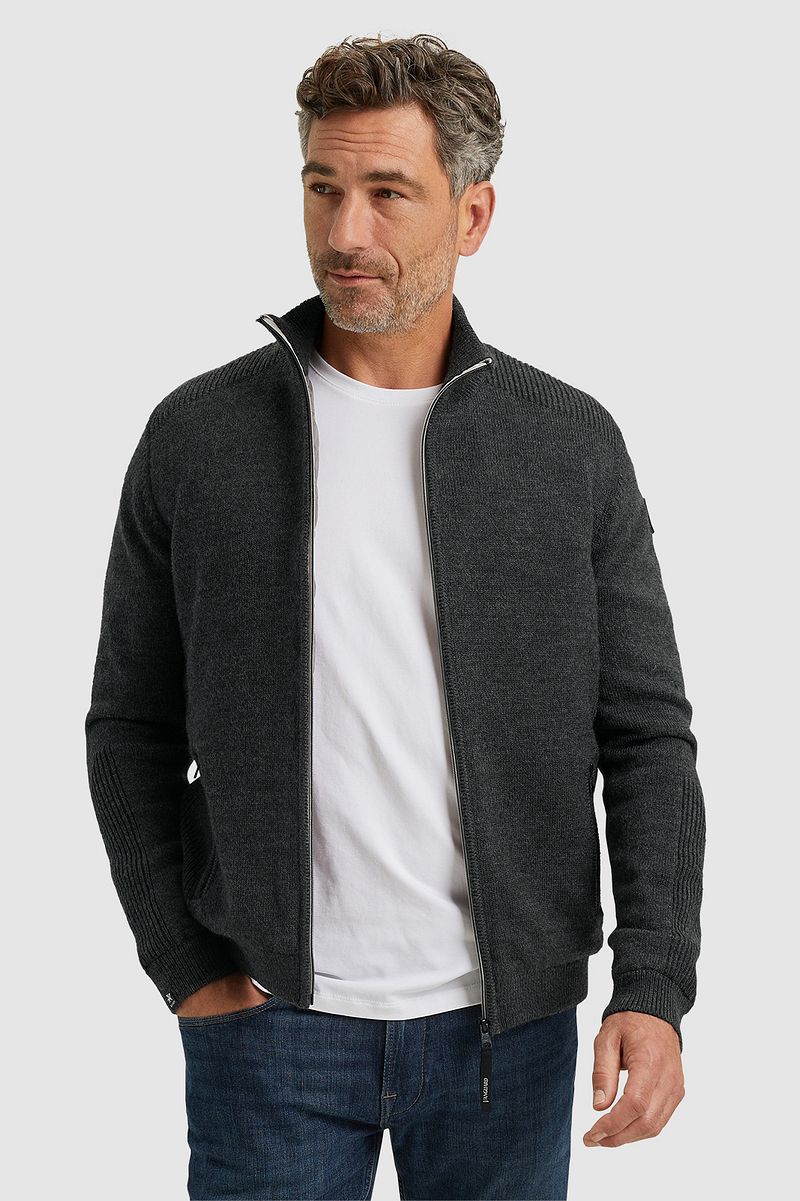 Vanguard Strickjacke Wool Blend Anthrazit - Größe XXL günstig online kaufen