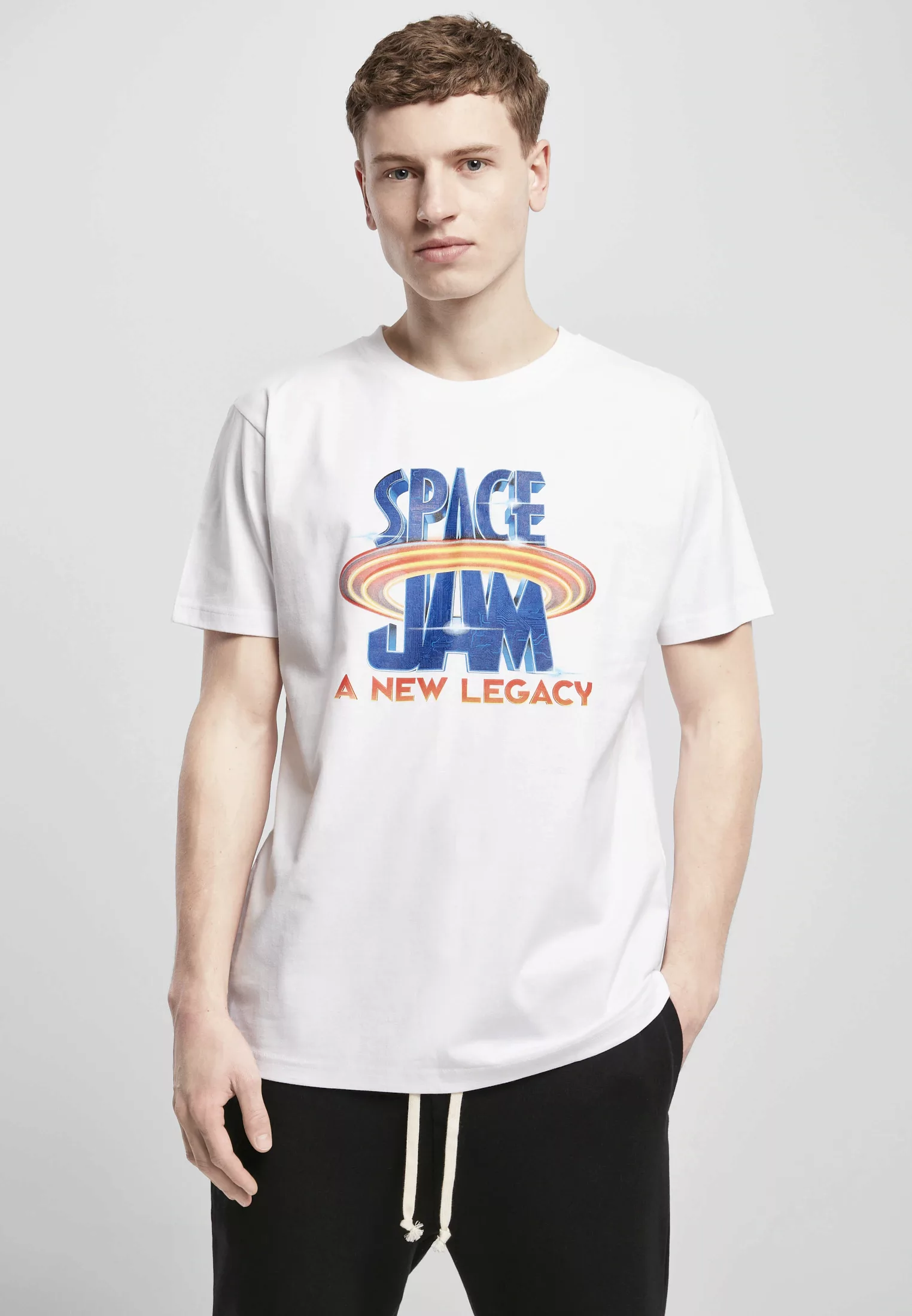MisterTee Kurzarmshirt "MisterTee Herren Space Jam Logo Tee" günstig online kaufen