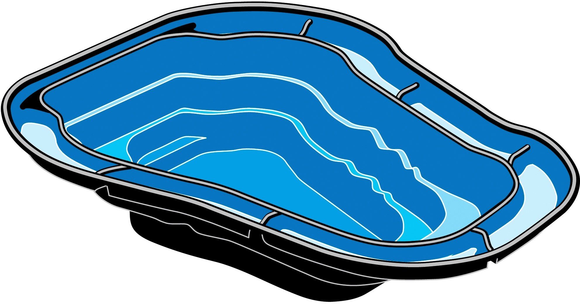 Ubbink Fertigteich Ocean II 2000L HDPE Teichbecken günstig online kaufen
