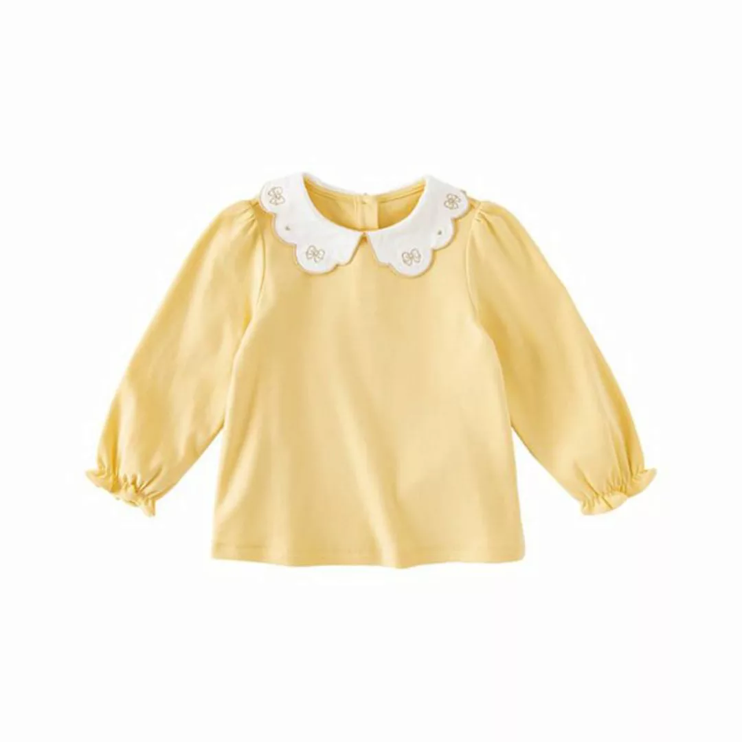 Dave & Bella Germany Langarmbluse Luxus-Bluse mit Kragen - gelb günstig online kaufen