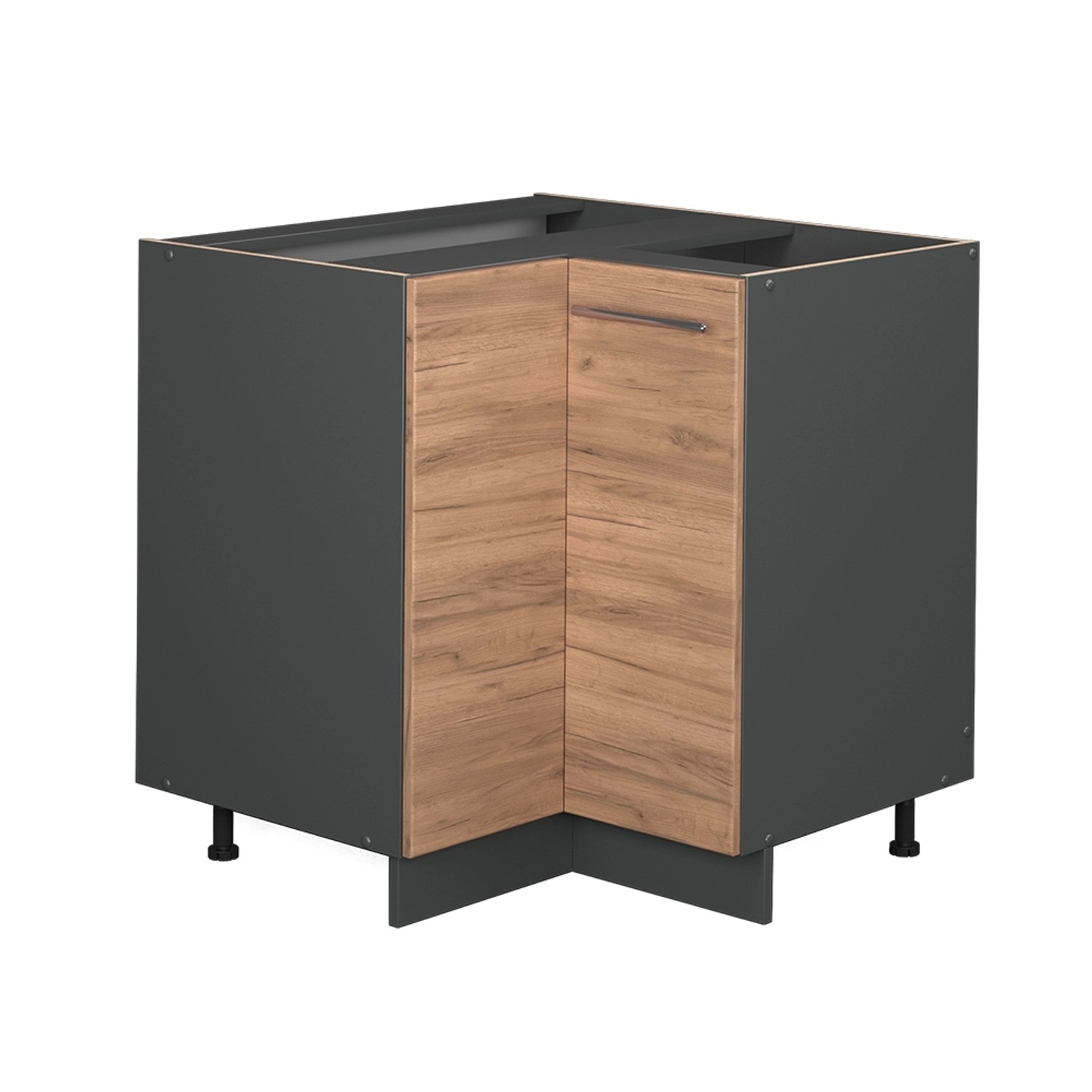 Vicco Eckunterschrank Fame-Line, Goldkraft Eiche/Anthrazit, 80.5 günstig online kaufen