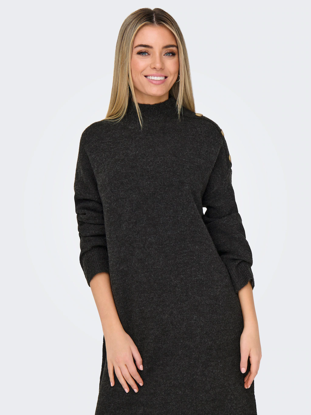 ONLY Strickkleid "ONLALEXA LS HIGH BUTTON DRESS EX KNT" günstig online kaufen