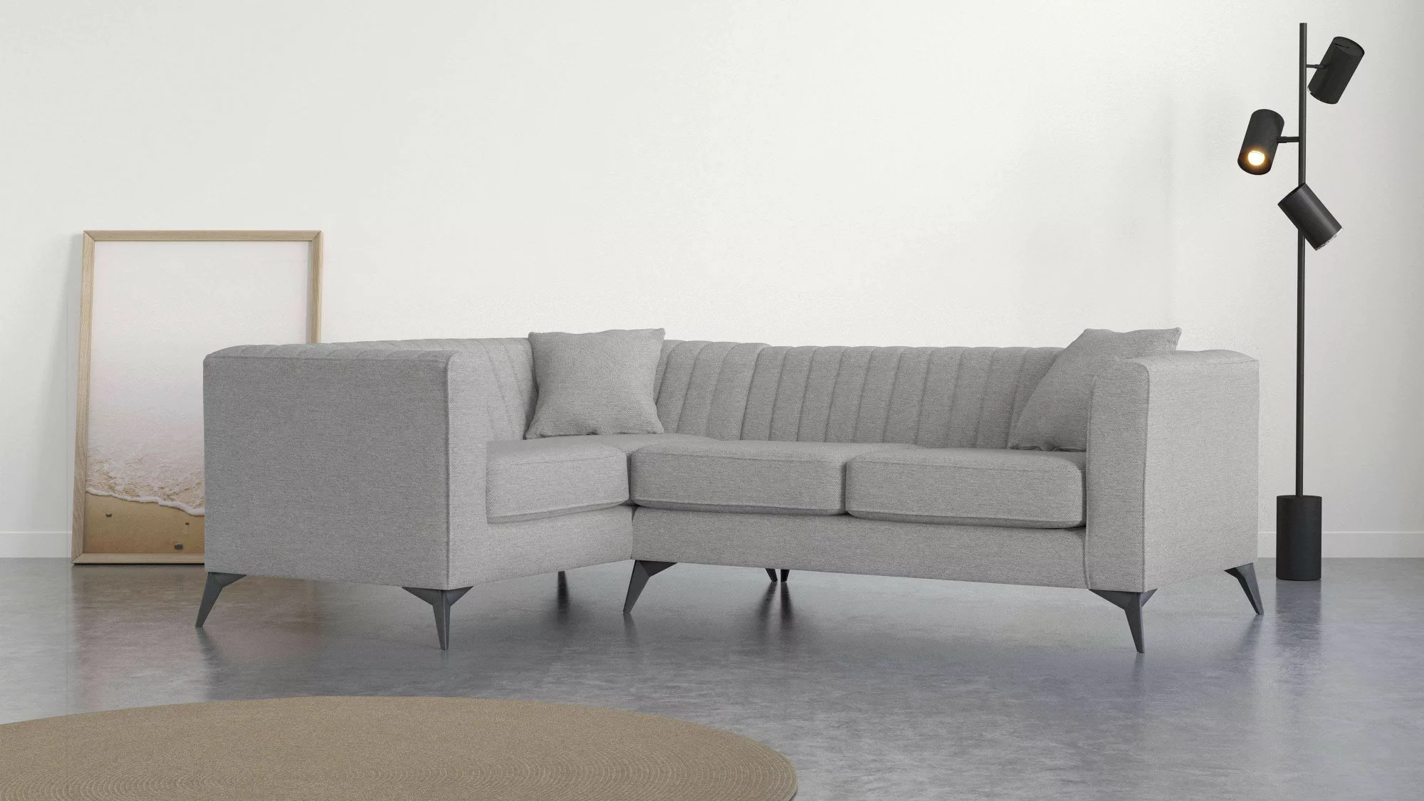 Places of Style Ecksofa »MATTHEW B/T/H: 240/167/74 cm«, L-Form, Steppung im günstig online kaufen