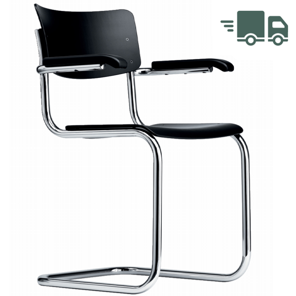 THONET S 43 F mit Armlehnen | Konfigurator | Stahlrohr-Freischwinger | Gest günstig online kaufen