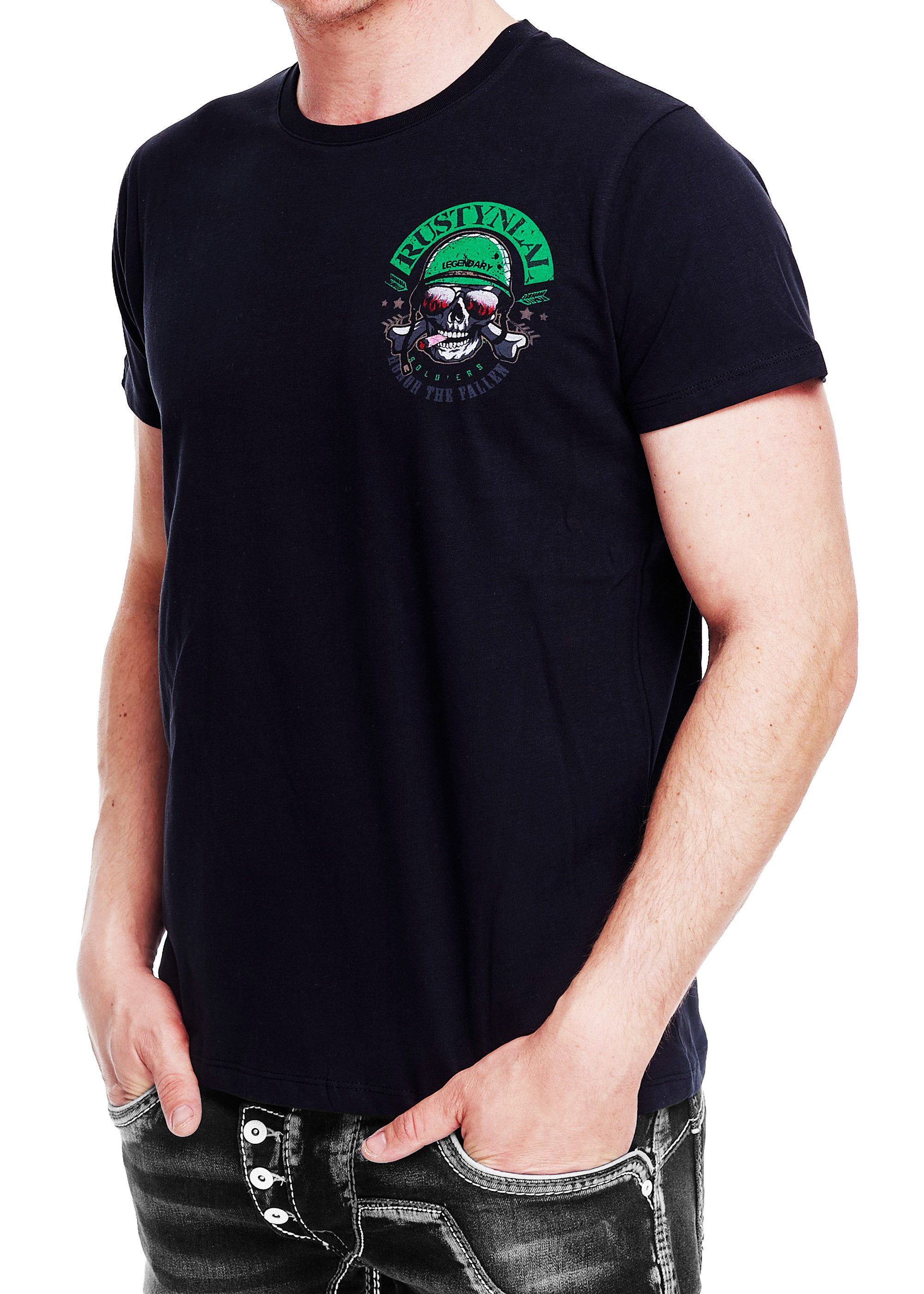 R-NEAL T-Shirt T-Shirt Washed Streetwear Printed günstig online kaufen