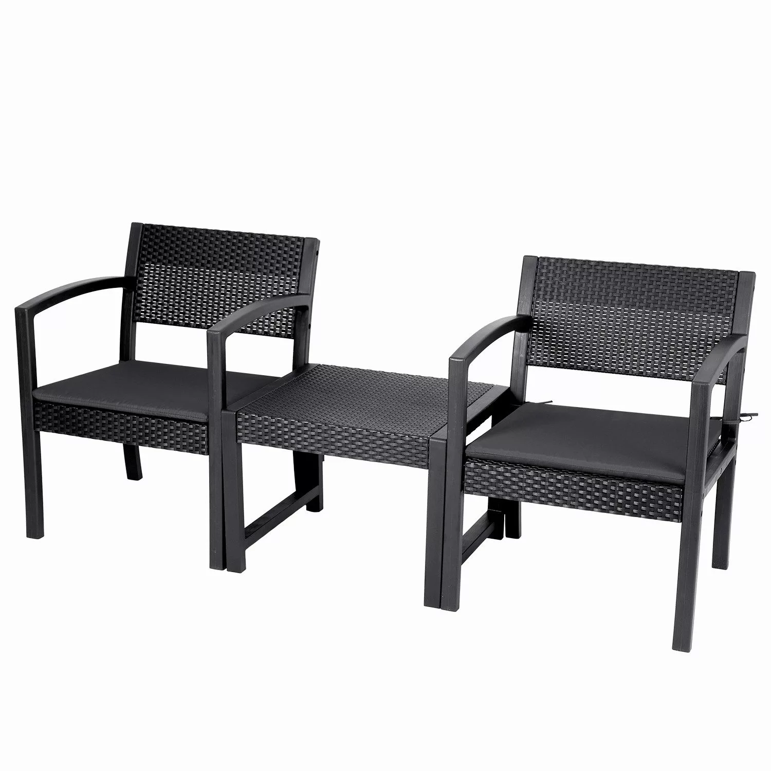Sekey Balkonset 3 teilig Gartenmöbel, Rattan, günstig online kaufen