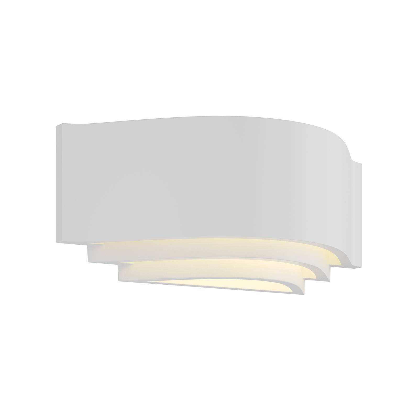 Gips-Wandlampe Amran, weiß, dreistufig günstig online kaufen